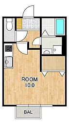 JR東海道・山陽本線 瀬田駅 徒歩20分の賃貸アパート 2階ワンルームの間取り