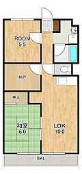 リイツマンション 2SLDKの間取図画像