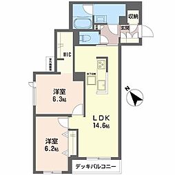Cherirai 2LDKの間取図画像