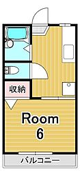 アーバンパレス 1Kの間取図画像