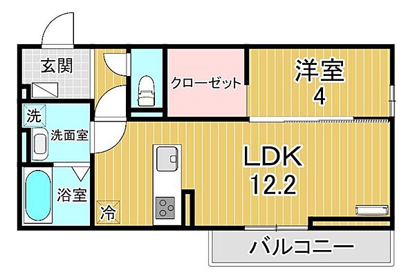 メゾンクレール瀬田北 ｜滋賀県大津市大萱６丁目(賃貸アパート1LDK・2階・42.79㎡)の写真 その2