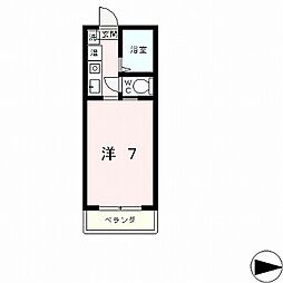 ソアール2 1Kの間取図画像