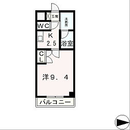 JR東海道・山陽本線 石山駅 徒歩2分の賃貸マンション 3階1Kの間取り
