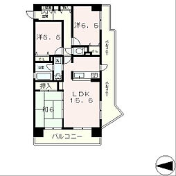 JR東海道・山陽本線 石山駅 徒歩6分の賃貸マンション 5階3LDKの間取り