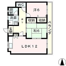 マスターズグリーン・コート 2LDKの間取図画像