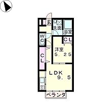 セジュールコウハナC  ｜ 滋賀県栗東市綣８丁目（賃貸アパート1LDK・2階・41.40㎡） その2