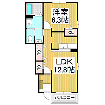 長野県松本市寿中1丁目（賃貸アパート1LDK・1階・46.49㎡） その2