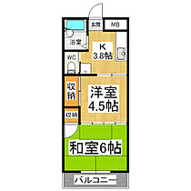 ロイヤルマンション九里巾 202 ｜ 長野県塩尻市大字広丘野村（賃貸マンション2K・2階・31.32㎡） その2