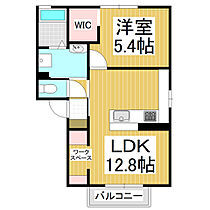 フォーレスサンパティークＢ棟  ｜ 長野県松本市波田（賃貸アパート1LDK・2階・42.48㎡） その2