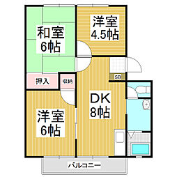 太田アーバン2 3DKの間取図画像