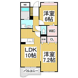 アルフレンテ 2LDKの間取図画像