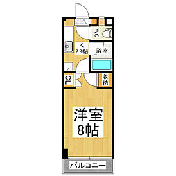 ヒューマンライフギブ&ギブA 1Kの間取図画像