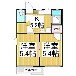 フォーブル二木 2Kの間取図画像
