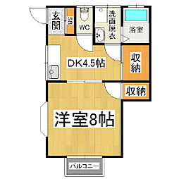 金塚コーポ 1DKの間取図画像