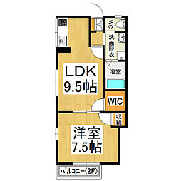 ハイツMIYA 1LDKの間取図画像