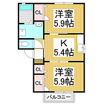 マーメイドA棟  ｜ 長野県松本市筑摩4丁目（賃貸アパート2K・1階・42.72㎡） その2