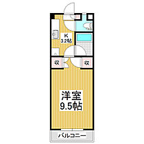 サンハイツ高宮  ｜ 長野県松本市高宮中（賃貸マンション1K・3階・31.35㎡） その2