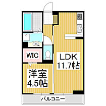 プランドール　並柳  ｜ 長野県松本市並柳3丁目（賃貸アパート1LDK・1階・40.29㎡） その2