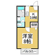 フレグランス郵とぴあB棟  ｜ 長野県松本市井川城3丁目（賃貸アパート1K・2階・24.81㎡） その2