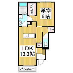 サンライフＴＯＤＡ 1階1LDKの間取り