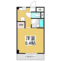 エーブル21 1Kの間取図画像