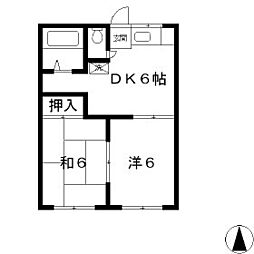 フォーブルヒロシ 2DKの間取図画像