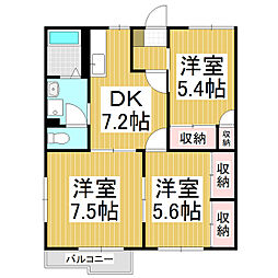 フォーブルT 3DKの間取図画像