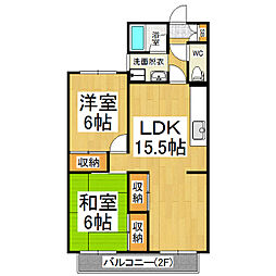 S-1レジデンス 2LDKの間取図画像