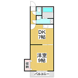 ロイヤルマンションスミオ 1DKの間取図画像