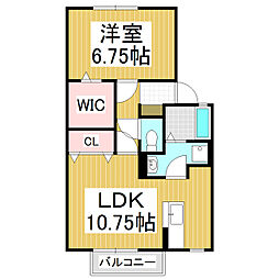 ラ・エスペランサ 1LDKの間取図画像