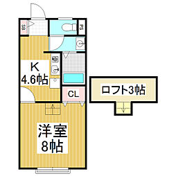 セーレムM&T 1Kの間取図画像
