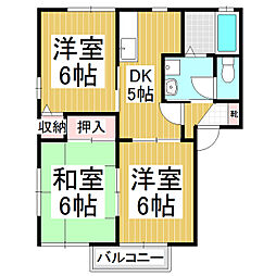 ファインパレス　F 2階3DKの間取り