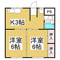 マンション松ビル  ｜ 長野県飯田市江戸浜町（賃貸マンション2K・4階・35.69㎡） その2