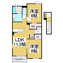 長野県飯田市鼎切石（賃貸アパート2LDK・2階・58.21㎡） その2