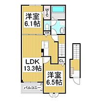 メゾン・サピー　II  ｜ 長野県駒ヶ根市赤穂（賃貸アパート2LDK・2階・59.58㎡） その2