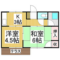 戸崎コーポ  ｜ 長野県飯田市鼎中平（賃貸アパート2K・1階・33.00㎡） その2