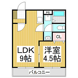 セレーノ・ナティオ 1階1LDKの間取り