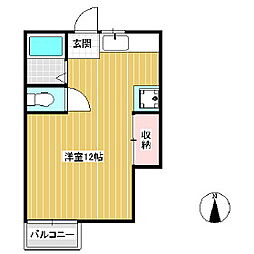 ハイツシリウス ワンルームの間取り