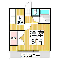 メゾン　アオキ 2階1Kの間取り