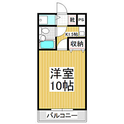 シェトワ鷹羽 ワンルームの間取図画像