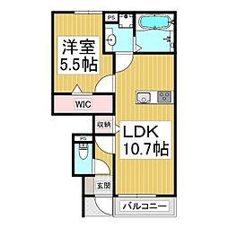 Maison noir 1LDKの間取図画像