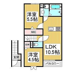 Maison noir 2LDKの間取図画像