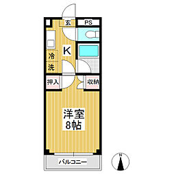 ソルトリバーヒル 1Kの間取図画像