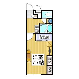 レオパレスノヴェル 1Kの間取図画像