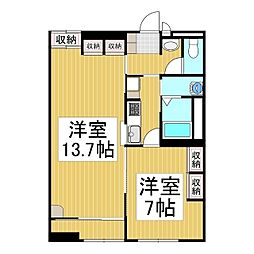 レオパレスセントラルパーク 1LDKの間取図画像
