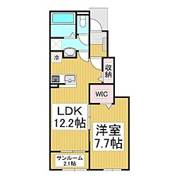 グラン・クオーツ 1LDKの間取図画像