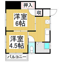 コーポノース  ｜ 長野県長野市平林1丁目（賃貸アパート2K・2階・33.00㎡） その2