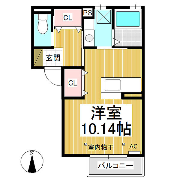 エーテル ｜長野県長野市中越1丁目(賃貸アパート1R・1階・30.24㎡)の写真 その2