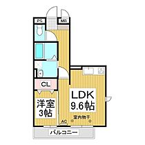 イナダ　バイシュライン  ｜ 長野県長野市稲田3丁目（賃貸アパート1LDK・3階・34.89㎡） その2