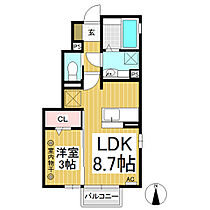 メゾン　ナカザワII  ｜ 長野県長野市大字高田（賃貸アパート1LDK・1階・32.16㎡） その2